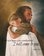 Jesus comforting girl