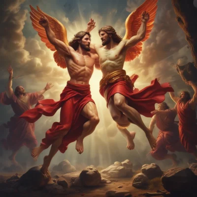 JESUS CHRIST DEFEATING SATAN